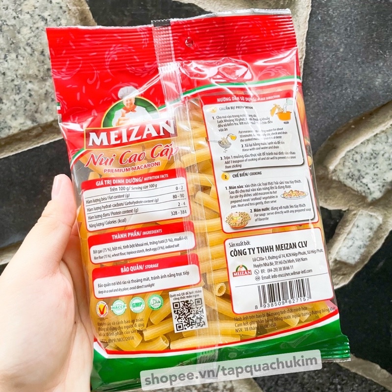 Nui ống dài MEIZAN cao cấp 200G - tapquachukim