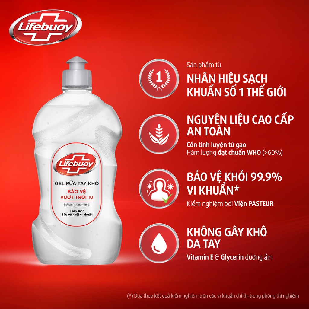 [HB Gift] LIFEBUOY Gel rửa tay khô bảo vệ vượt trội 500ML (extra) | BigBuy360 - bigbuy360.vn