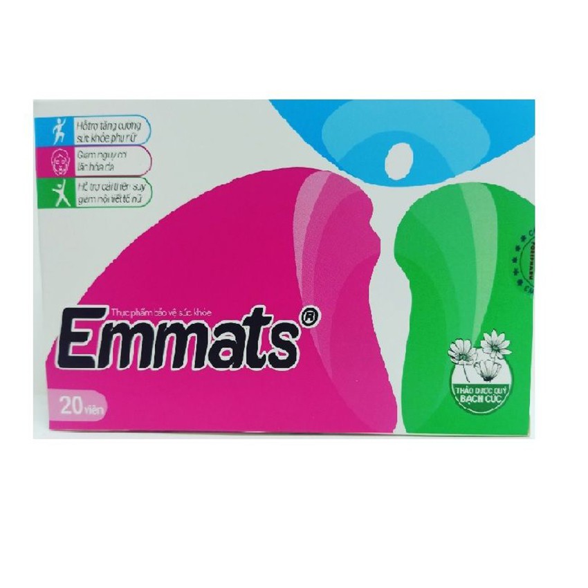 Viên Uống Emmats Hộp 20 Viên giúp cân bằng estrogen nội sinh ngừa lão hóa - Gia Hân