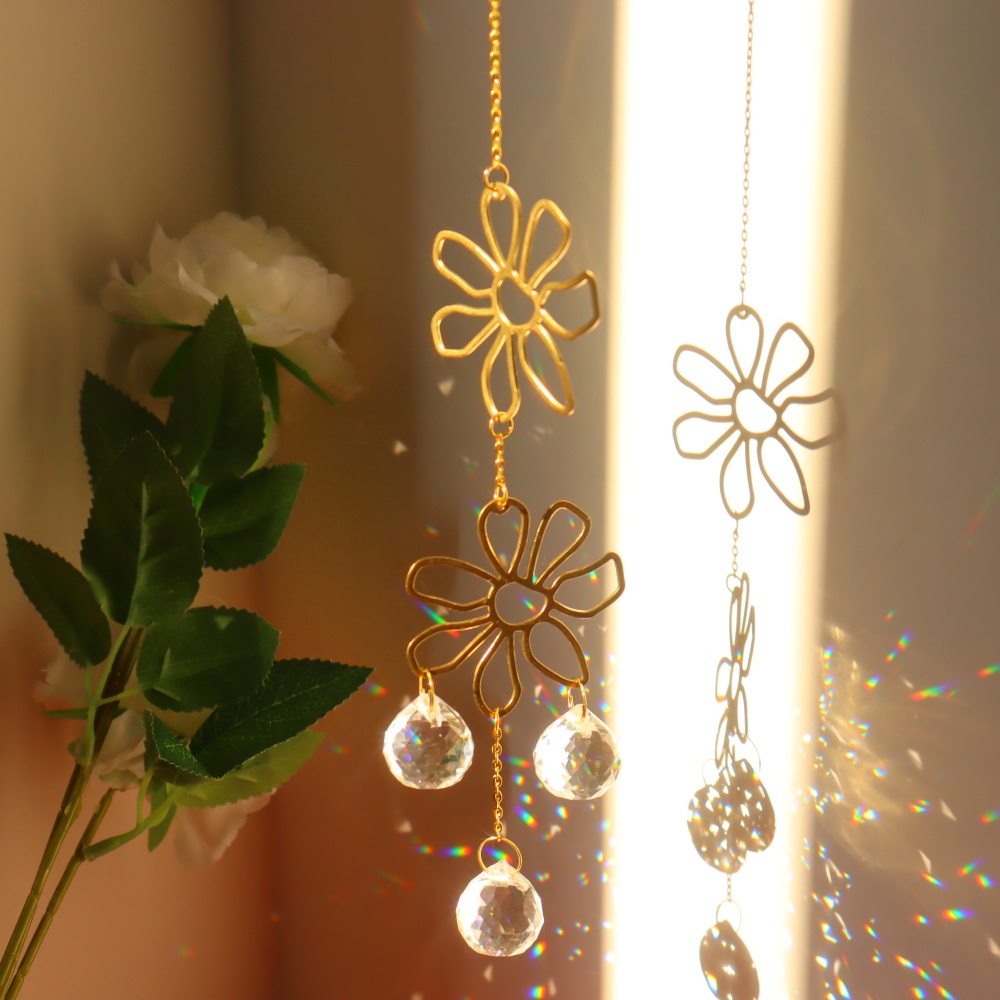 Elegant Aurora Crystal Hanging Wind Chime