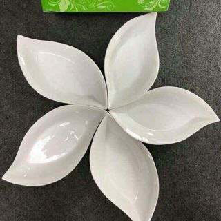 Bộ đĩa lá thuyền trắng
