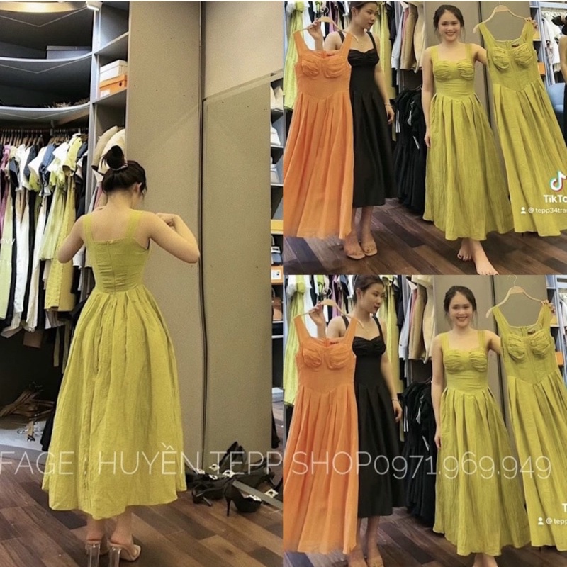 Đầm Nữ Dạo Phố ,Đầm Maxi Đi Biển Đi Chơi Dáng Dài Mút Ngực Vải Voan Lụa Cao Cấp