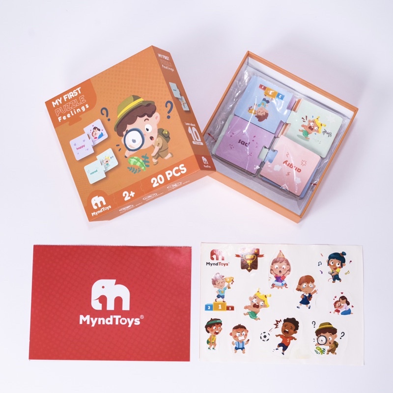 Đồ chơi giáo dục, bộ xếp hình MyndToys My First Puzzle - Feelings (Cảm xúc) Dành Cho Bé Trên 2 Tuổi