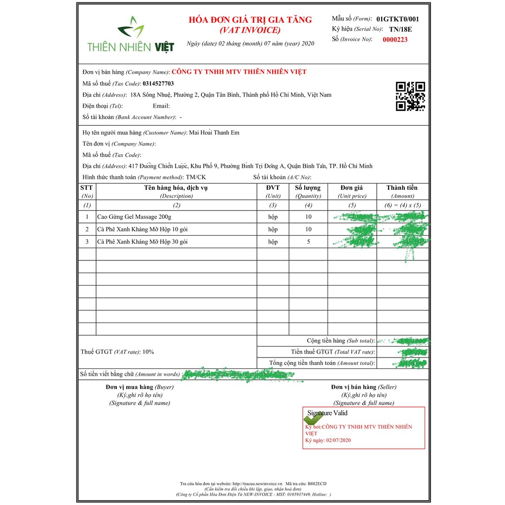 Cà Phê Xanh kháng mỡ hộp 10 gói chính hãng