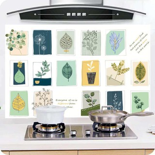 60cm x 1m Decal dán bếp tráng nhôm - lá cây VB044
