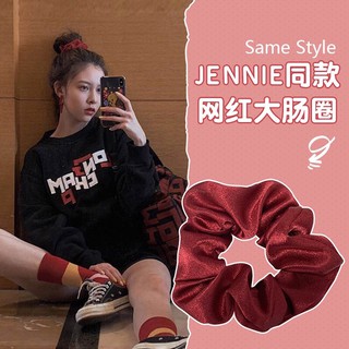 Dây Cột Tóc Vải Scrunchies Satin Nhung Lụa Phi Bóng Mềm Vintage