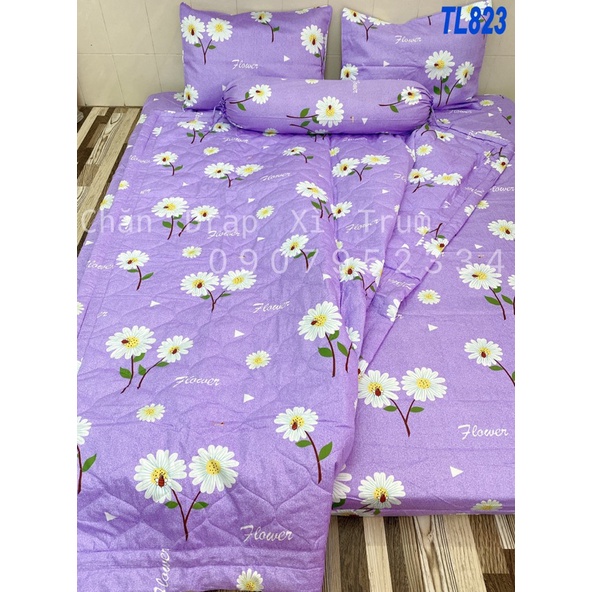 SET 5 MÓN {Size Drap 1m6} VẢI COTTON Thắng Lợi 100% chat chọn mẫu