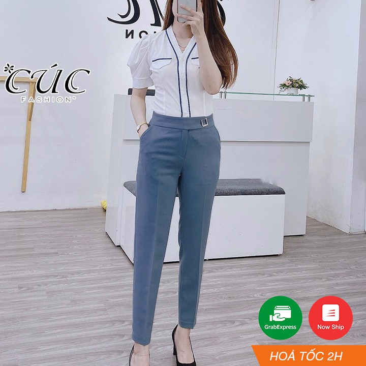 [Mã WASTMAY giảm 15% tối đa 30K đơn 150K] Quần baggy nữ công sở cao cấp Cúc Fashion Q30 Q72 quần bagy móc thoi