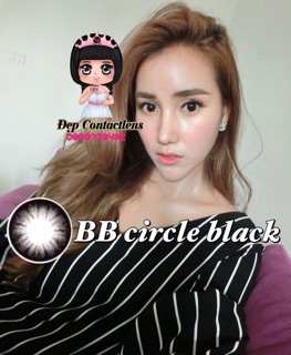 Lens vassen circle black 0 độ + có độ cận