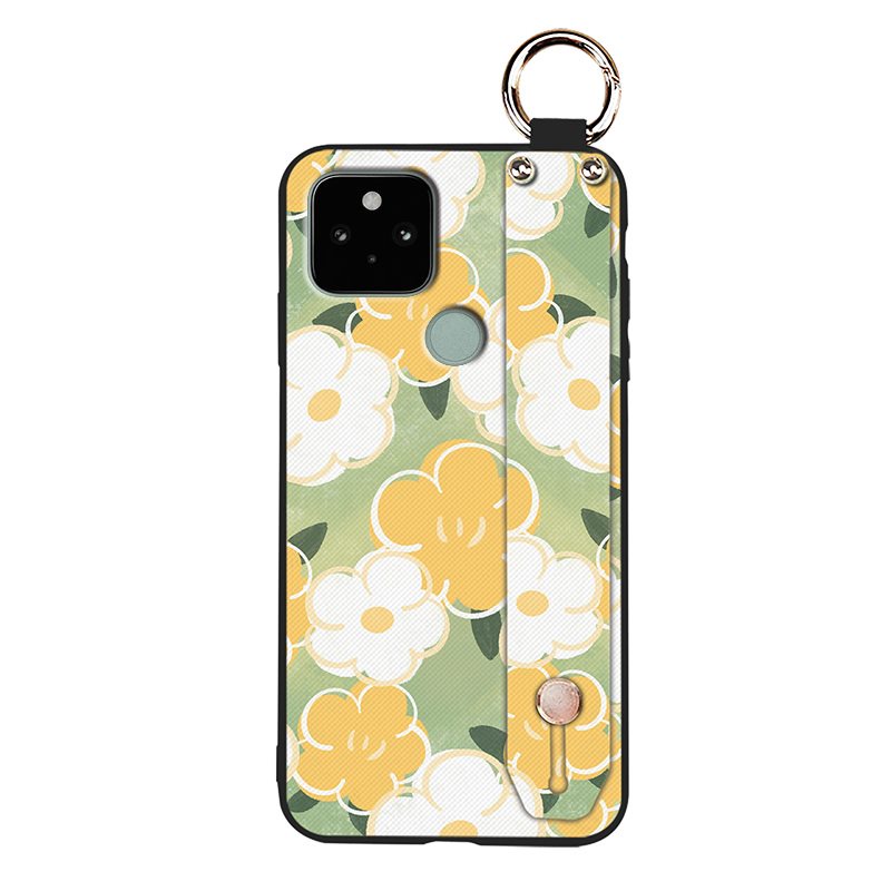 Anti-dust New Arrival Phone Case For Google Pixel 5 Soft sunflower Dirt-resistant Kickstand Lanyard Wristband