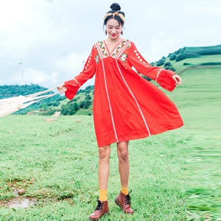 Boho Style | Váy dầm boho thổ cẩm