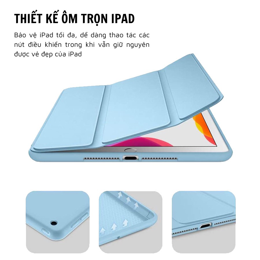 Bao da iPad, Ốp iPad Viền Silicon Màu Pastel (Không có khay bút) | WebRaoVat - webraovat.net.vn