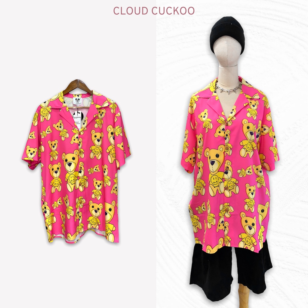 Áo Sơ Mi Cổ Vest Hình Chú Gấu - Mã Số: C33