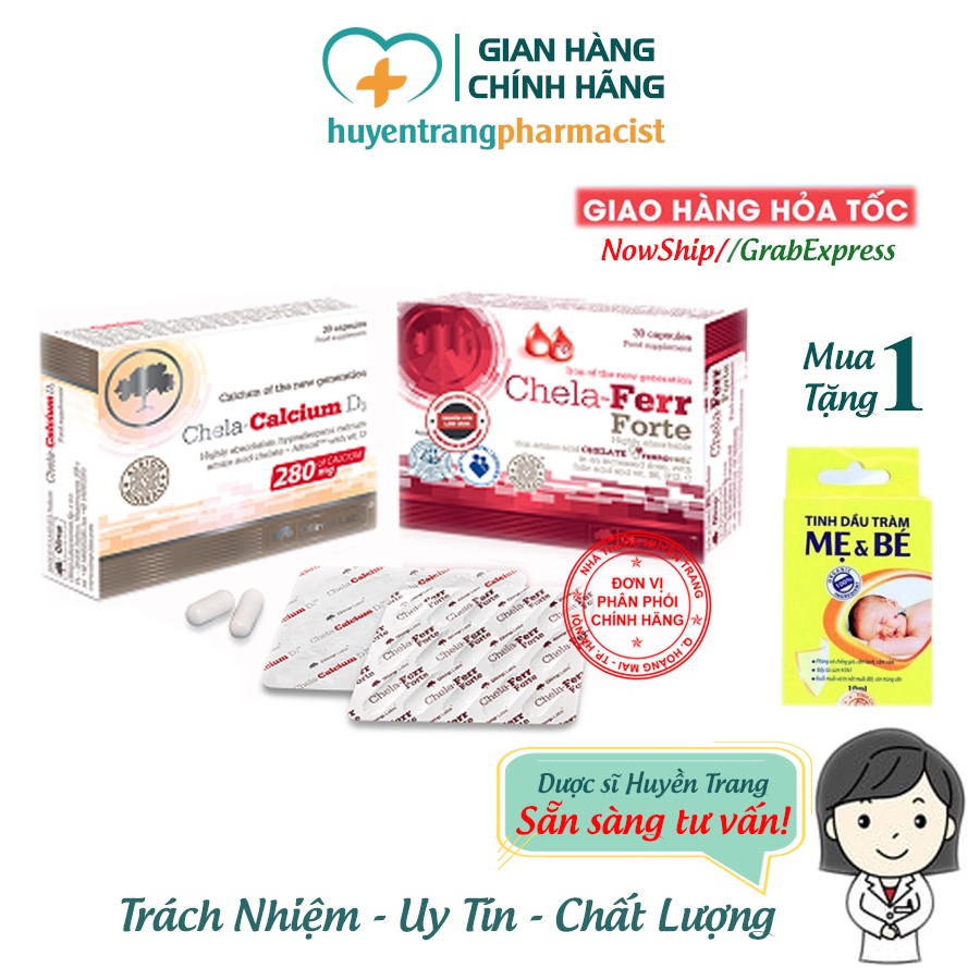 ✔️️️(Tặng quà) Chela Calcium - Chela Ferr Forte - Bổ sung Canxi, Sắt - Giúp mẹ khỏe, bé phát triển toàn diện