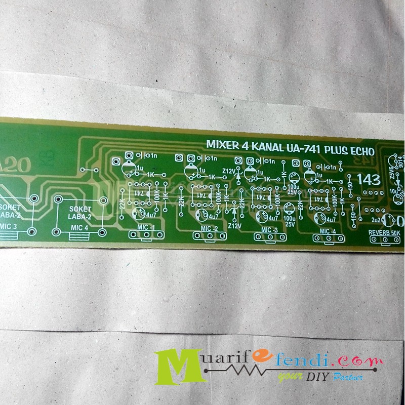 Bo Mạch Pcb 4 Cenel Kanal 741 Plus Echo Pt2399 Và Tone Osaka 143