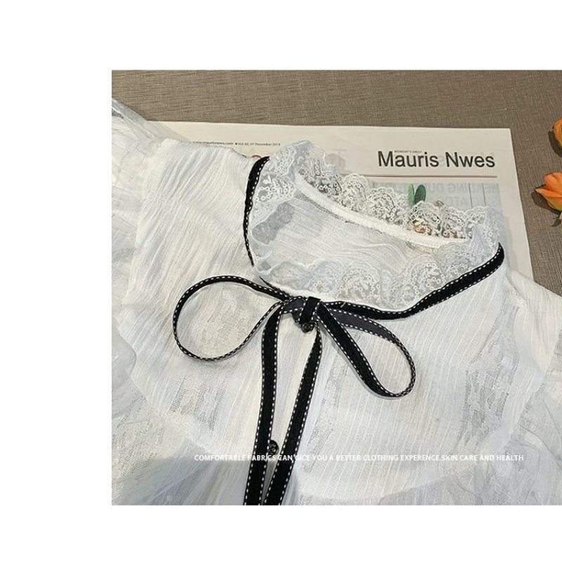 ÁO SƠ MI PHỐI REN BÈO