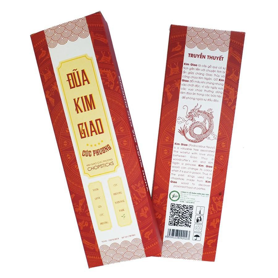 Hộp 20 đôi đũa gỗ Kim Giao món quà quý đến từ rừng Cúc Phương - HS Shop Thủ Đức