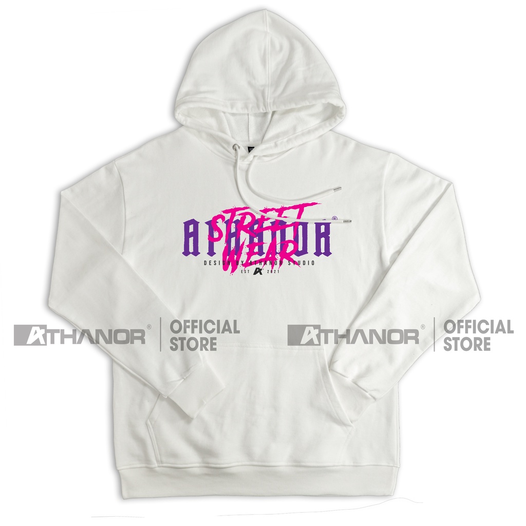 Áo Hoodie Nam Nữ ATHANOR Chất Nỉ Bông 100%cotton 350 gsm Form Basic mẫu Street Wear HDT808