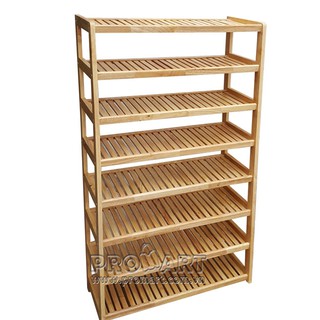 Kệ Giày Dép 8 Tầng Rộng 80cm Gỗ Tự Nhiên 100%