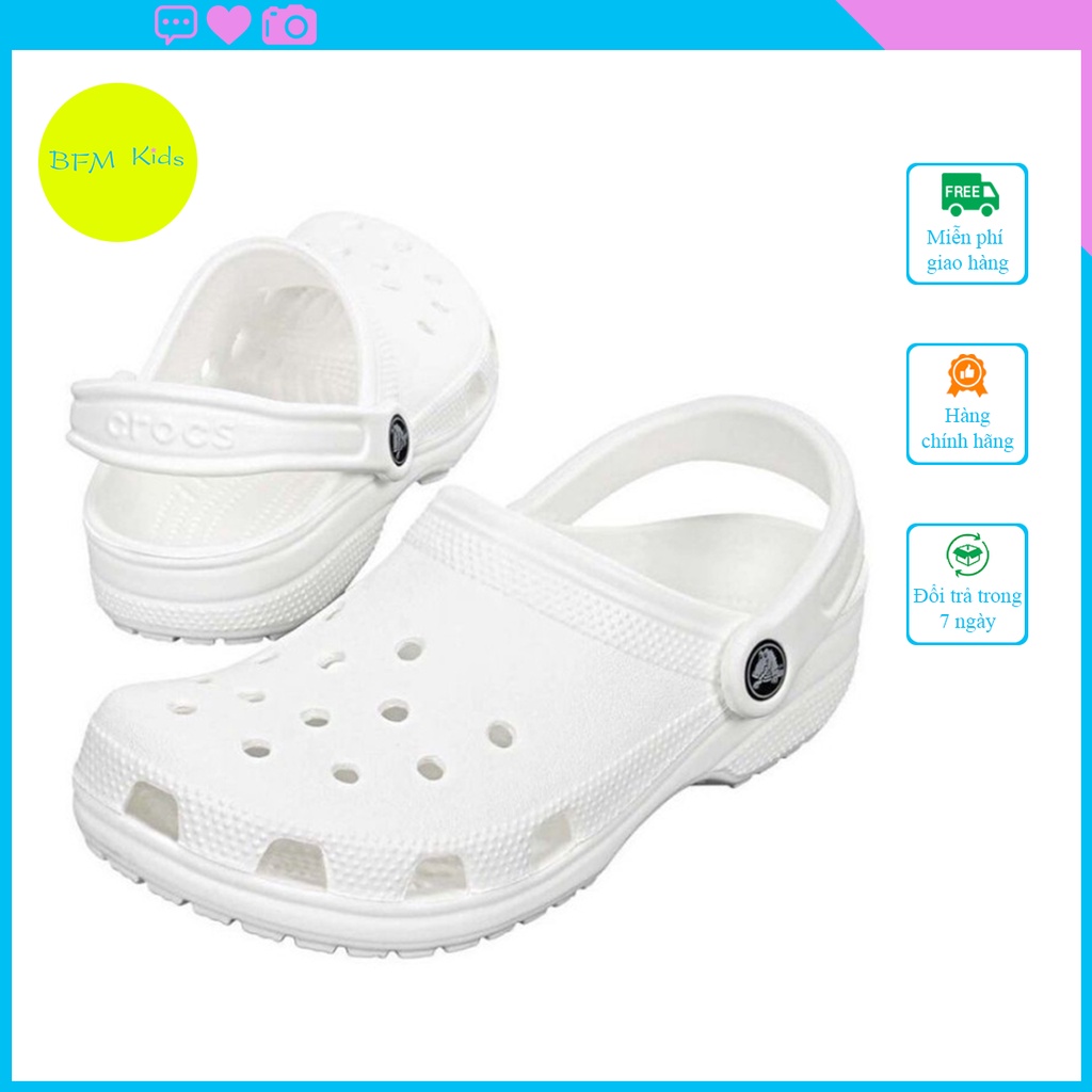 Dép cho bé Crocs chính hãng không kèm sticker (Có cả size lớn cho bố và mẹ)