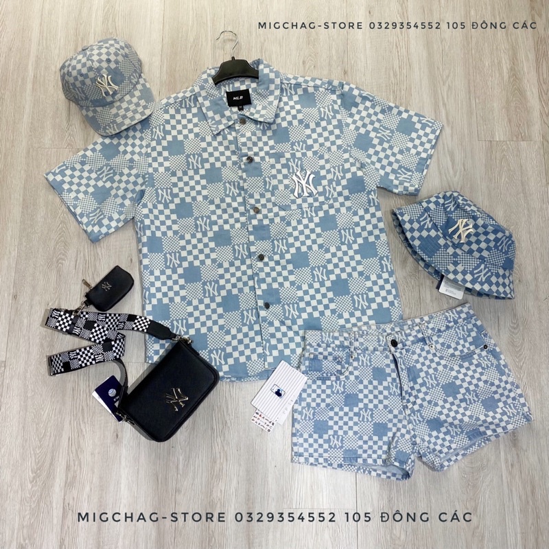 Sơ Mi MLB Checkerboard 3ADRMN623