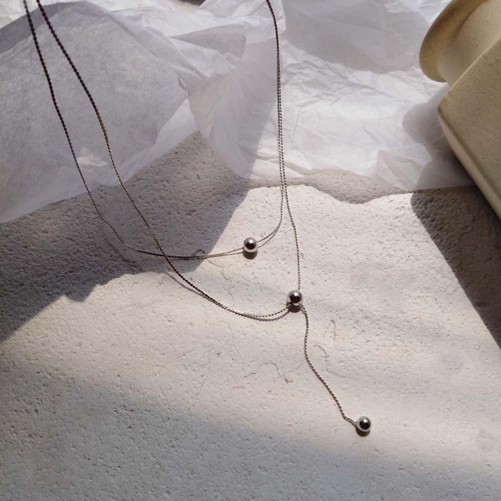 Vòng Cổ Choker Hai Lớp Đính Hạt Đơn Giản Kpop