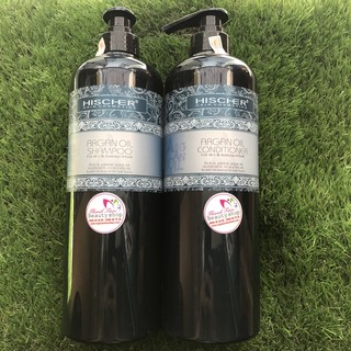 Dầu gội xả Hischer Argan Oil For Dry & Damaged Hair 500mlx2 { NEW 2024 }