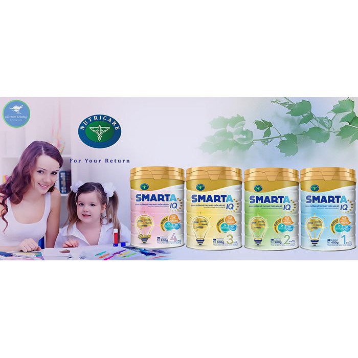 Sữa bột SmartA IQ 1 hỗ trợ phát triển não bộ &amp; dinh dưỡng cho bé (400g)