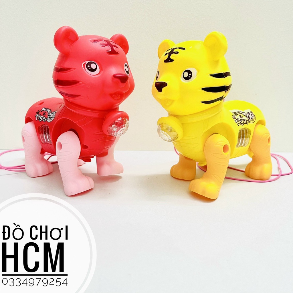 Đồ chơi hổ chạy pin có dây cho bé dắt đi dạo nhìn rất cưng, cho bé yêu thích động vật, phát triển tư duy