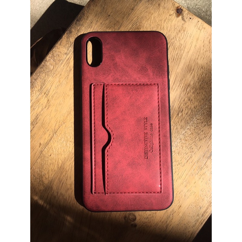 ❌XS MAX- ỐP DA CÓ KHE THẺ VÀ CHỐNG ĐỨNG✅