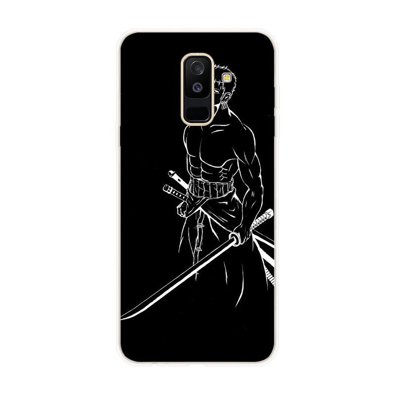 Ốp Lưng Samsung Galaxy A6 A6+ Plus A7 A8 A8+ Plus A9 2018 TPU mềm Case One Piece Black