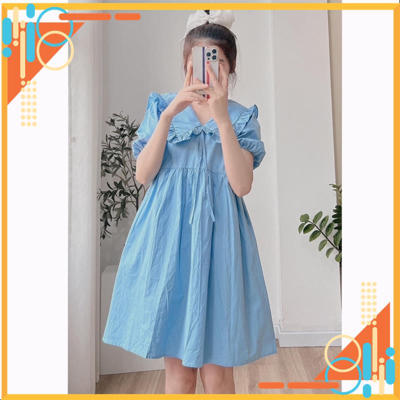 Váy babydoll cổ đức, đầm babydoll hai màu siêu xinh MSP33295