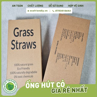 Ống hút cỏ bàng 20 cm| 100 ống/hộp - hàng xk nhật bản. sử dụng được cho tất cả các loại nước. hsd 12 tháng