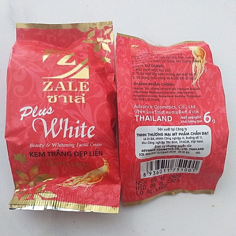 lẻ kem zale plus white đỏ