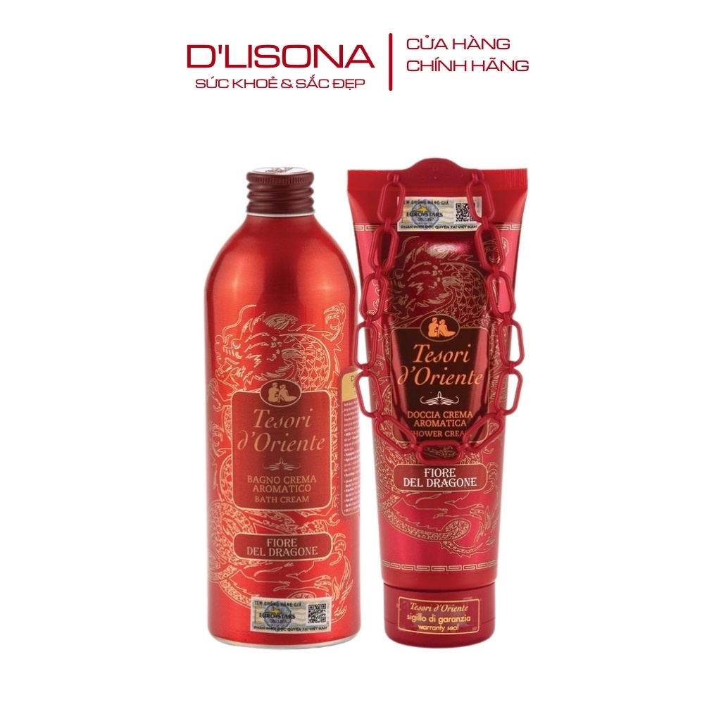 Sữa tắm xích Tesori d'Oriente hương nước hoa đỏ thanh long trắng da hàng chính hãng 250ml-500ml kèm vòi