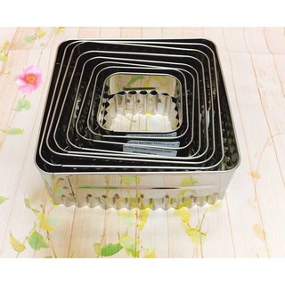 Khuôn Nhấn Bánh Batiso Inox Vuông Tròn - Charlotte Ring