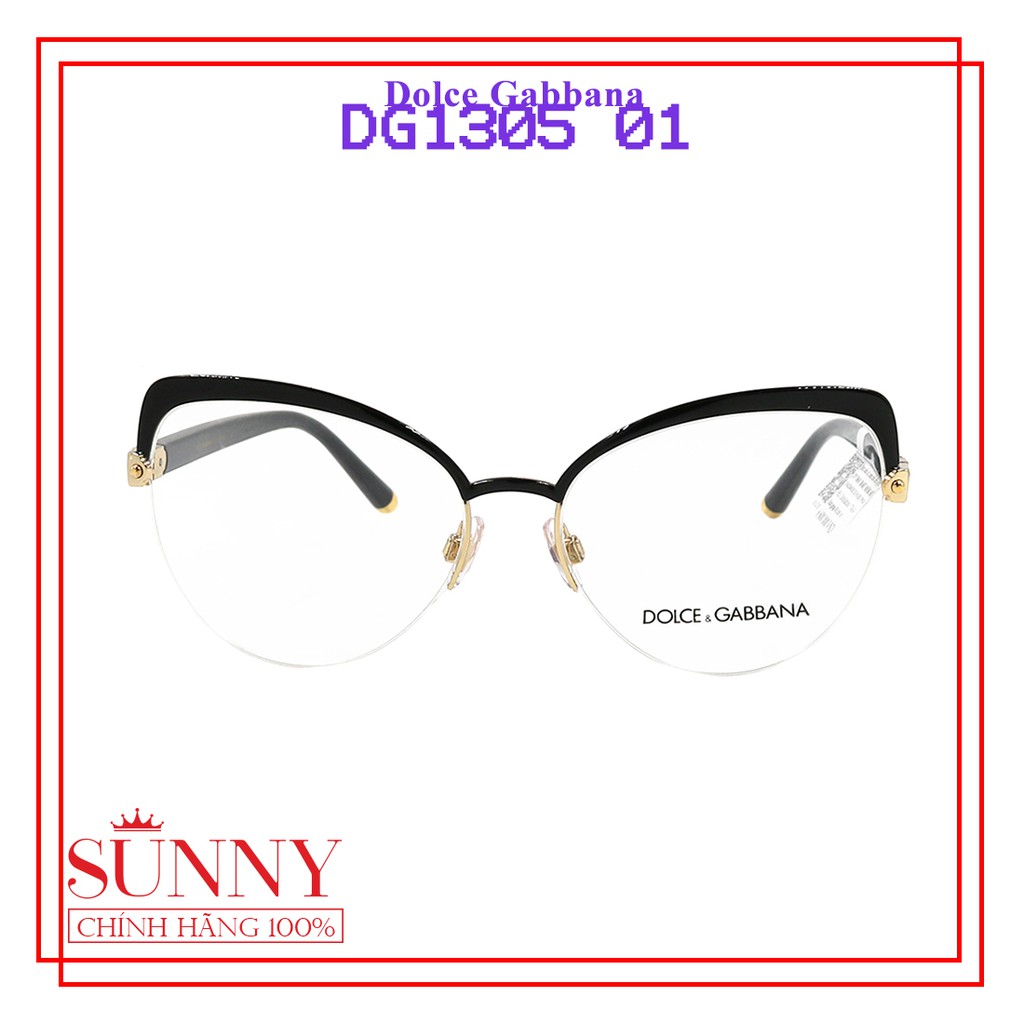 Gọng kính nam nữ chính hãng Dolce &amp; Gabbana DG1305 màu sắc thời trang, thiết kế dễ đeo bảo vệ mắt