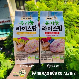 Bánh gạo bỏng hữu cơ 15gram Alvins Hàn Quốc