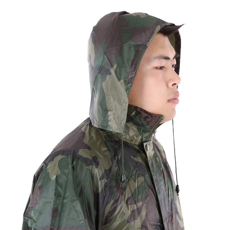 Áo mưa bộ Camo Vải Dù siêu bền RAVEN kèm túi đựng