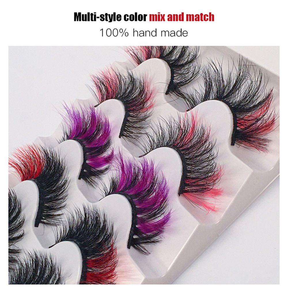 Bộ 5 Cặp Lông Mi Giả Mềm Mại Nhiều Màu Sắc