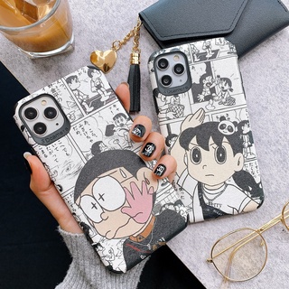 Ốp lưng da imd doraemon comics - n176