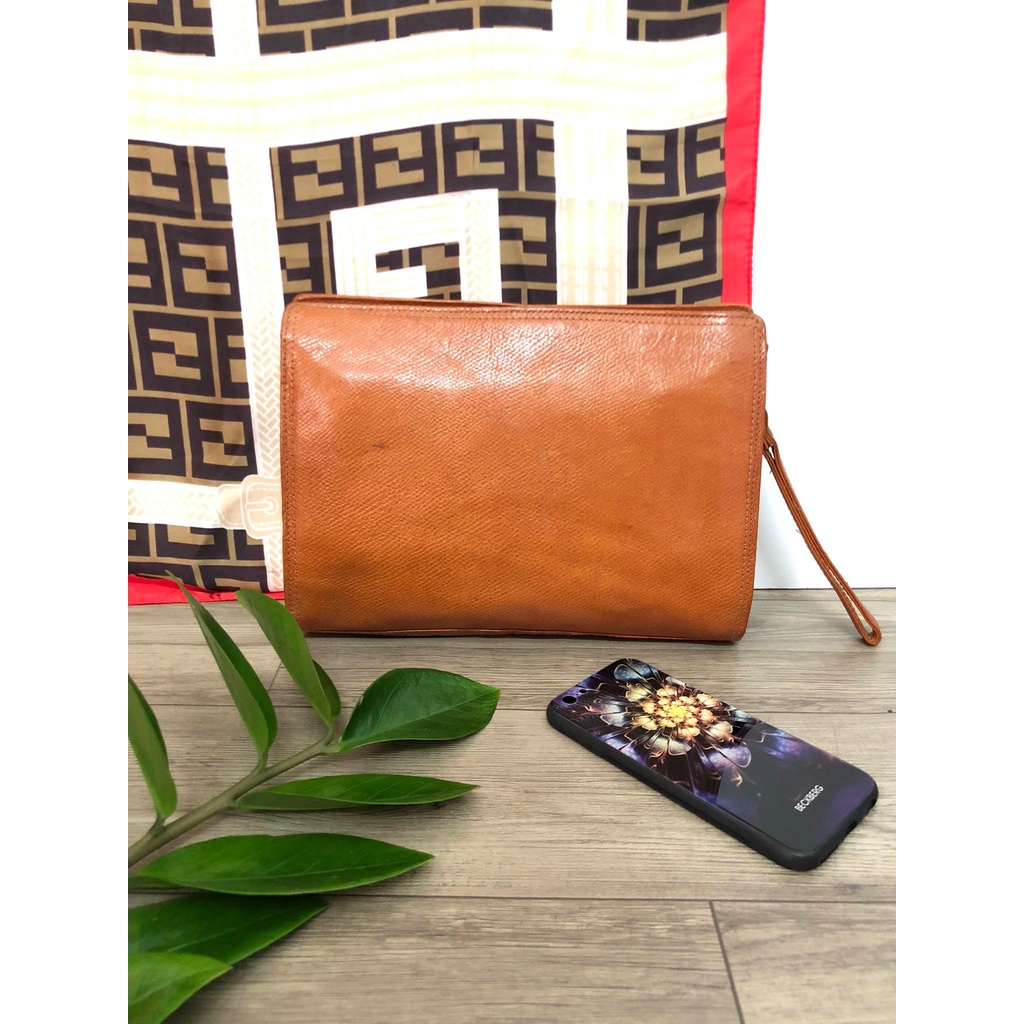 Thanh lý clutch nam da thật 100%, màu bò