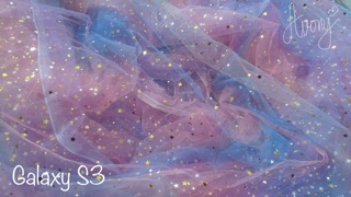 Vải lưới Galaxy trăng sao may scrunchies