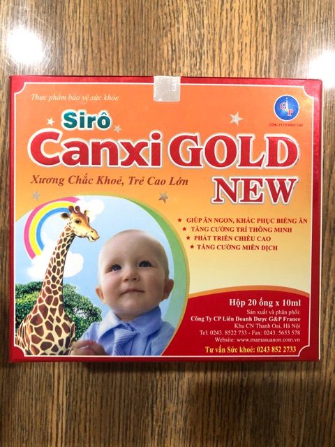 Siro Canxi Gold New GP – Giúp bé ăn ngon miệng, tăng chiều cao, dễ hấp thu, hỗ trợ tiêu hóa