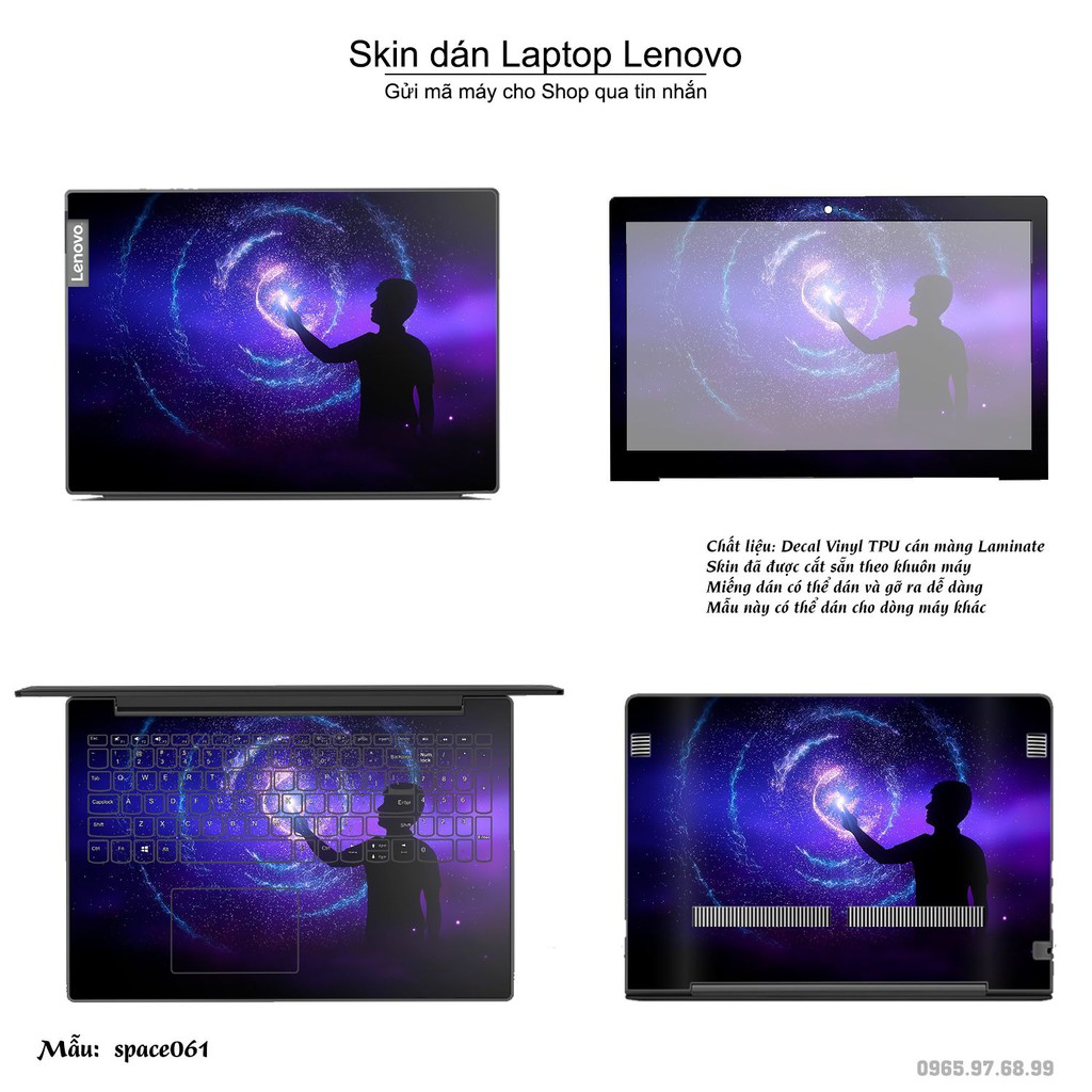 Skin dán Laptop Lenovo in hình không gian nhiều mẫu 11 (inbox mã máy cho Shop)