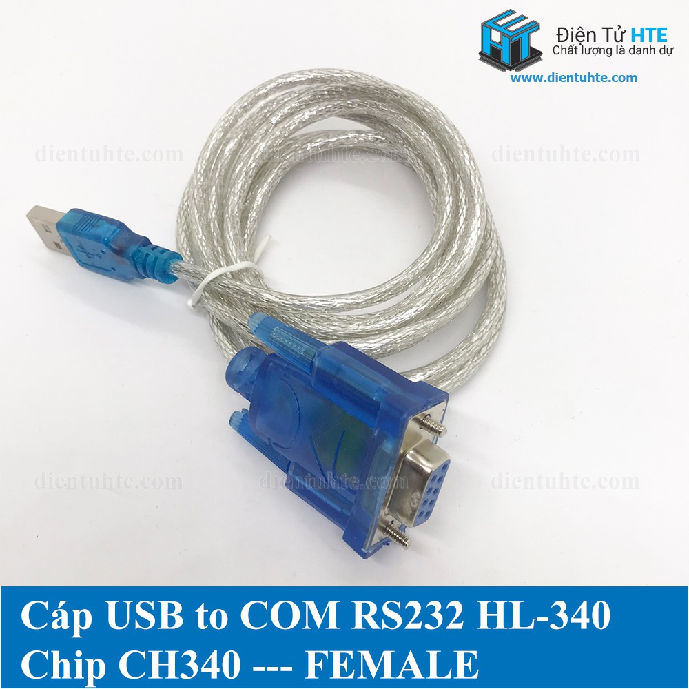 Dây chuyển đổi USB to COM RS232 HL-340 dùng chip CH340 (Female và Male) [HTE Quy Nhơn CN2] | BigBuy360 - bigbuy360.vn