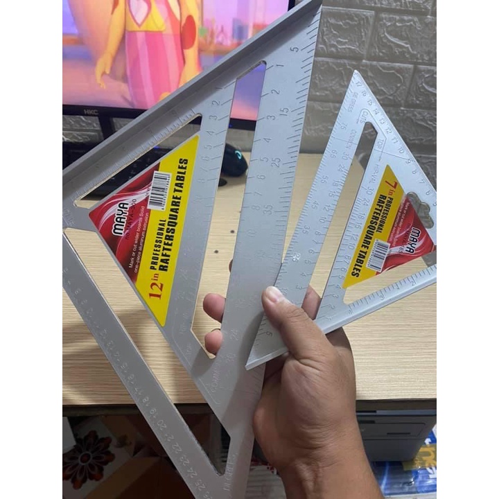 Thước Ke Góc Vuông - Thước Đo Góc Tam Giác Đo Độ Nghiêng, Độ Dốc Mặt Phẳng Hợp Kim Nhôm