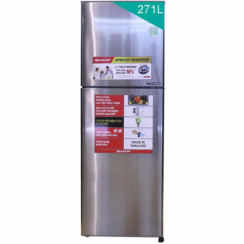 Tủ lạnh Sharp Inverter 271 lít SJ-X281ESL
