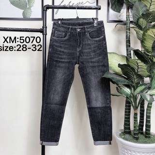 Quần jean nam trơn_Quần bò không rách ms 5070