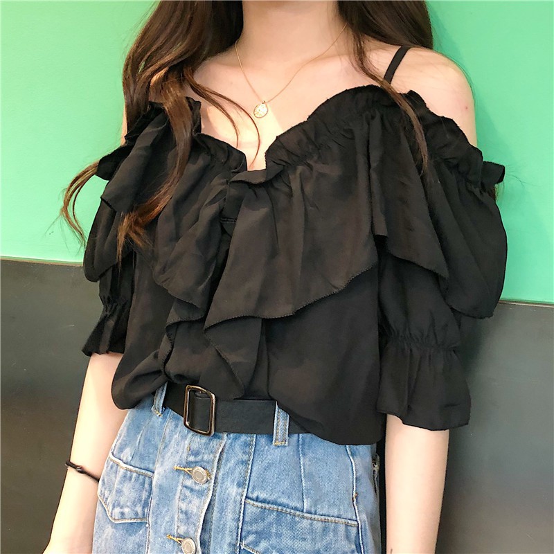 Áo kiểu dáng rộng tay phồng thời trang cho nữ